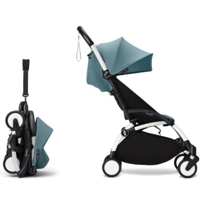 Прогулянкова коляска Stokke YOYO³ White, Aqua - Зображення 3
