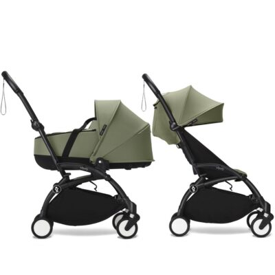 Коляска 2 в 1 Stokke YOYO³ Newborn Shell Black, Olive