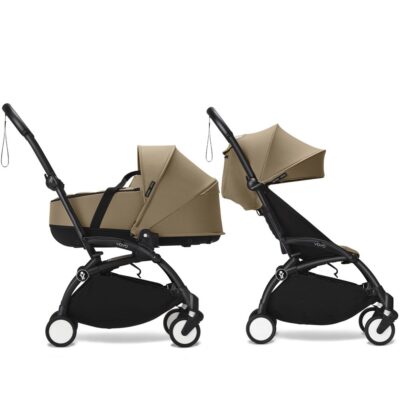 Коляска 2 в 1 Stokke YOYO³ Newborn Shell Black, Toffee