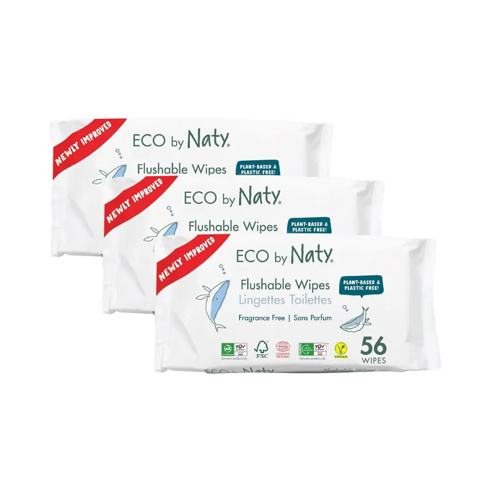 Органічний вологий туалетний папір Eco by Naty, без запаху 168 шт (3 упаковки 1) - Зображення 2