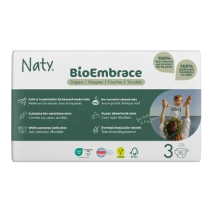 Одноразові дитячі підгузки BioEmbrace "NATY". Розмір 3 (4-9 кг.), 50 шт.