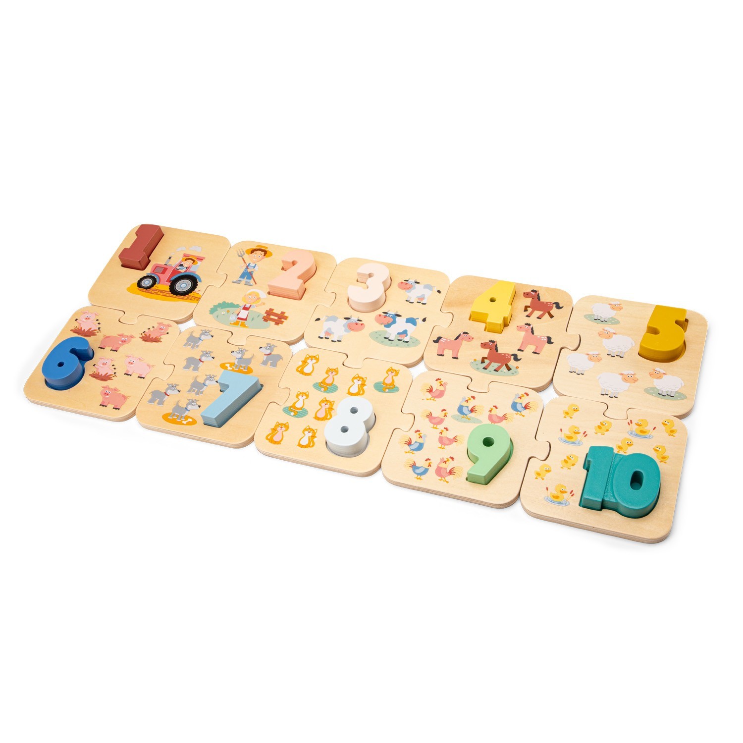 Іграшковий набір Пазл Ферма з цифрами, New Classic Toys - Зображення 2