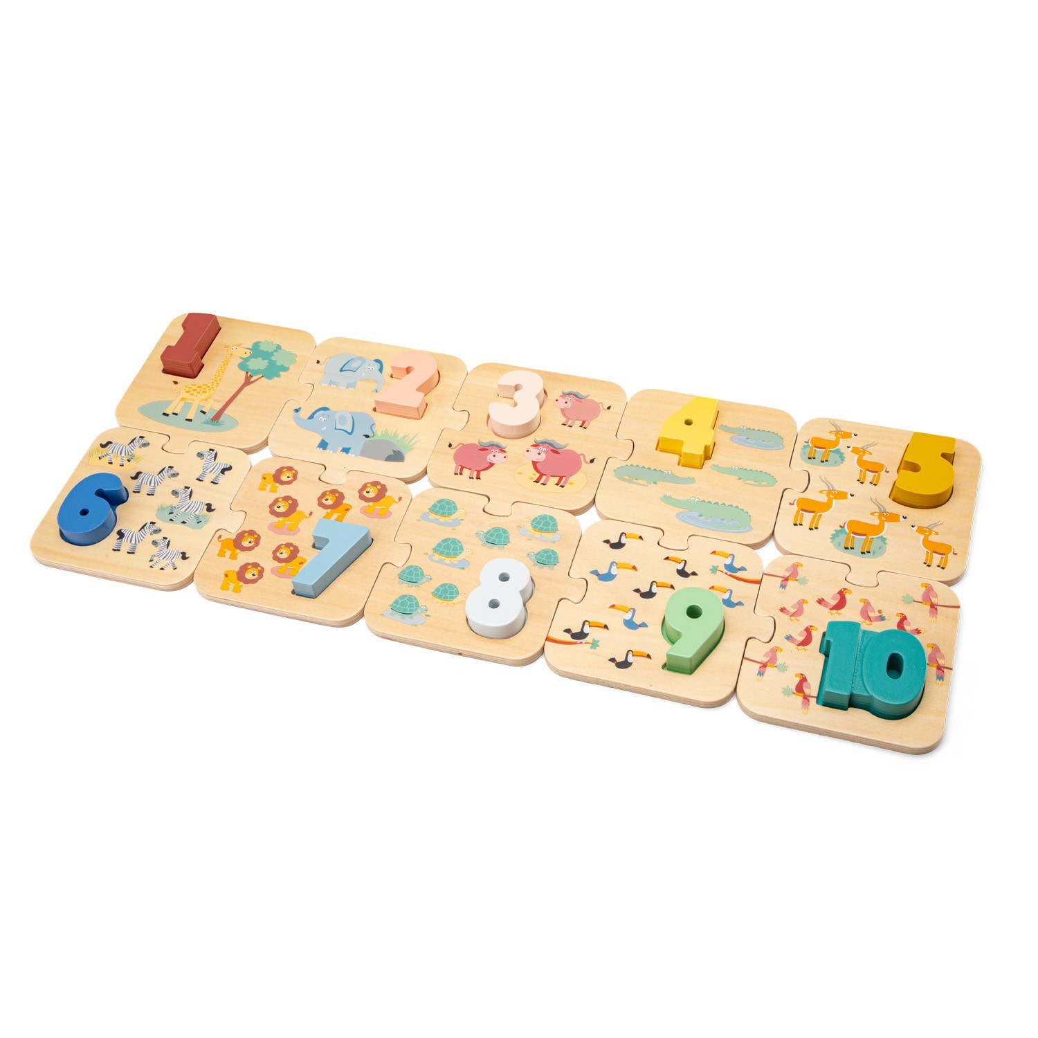 Пазл Сафарі з цифрами, New Classic Toys - Зображення 2