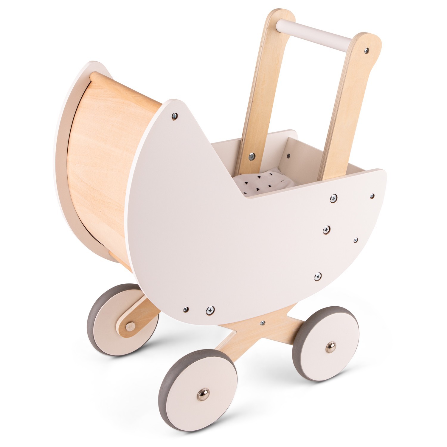 Візочок для ляльок з постільною білизною (біла) New Classic Toys - Зображення 2