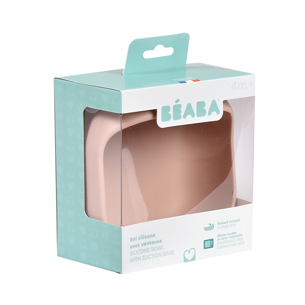 Миска Beaba силіконова на присосці з бортиком 350 мл, рожевий - Зображення 2