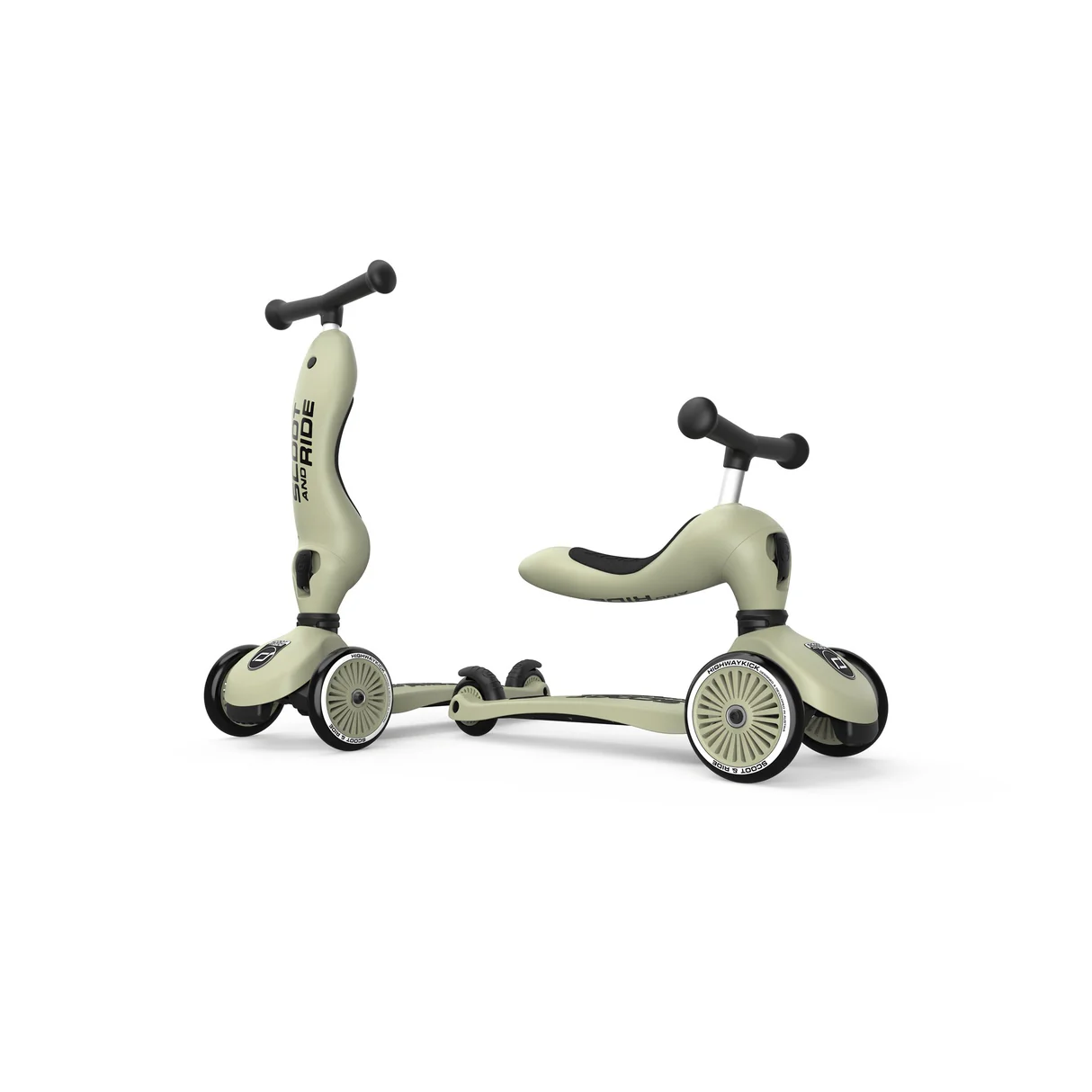 Самокат Scoot and Ride серії Highwaykick-1, оливковий, 1-5 років