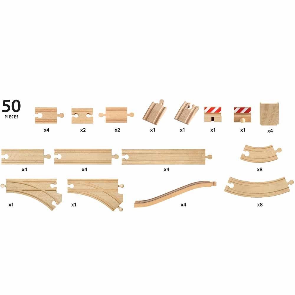 Великий набір розширень для залізниці BRIO 50 ел. (33772) - Зображення 4