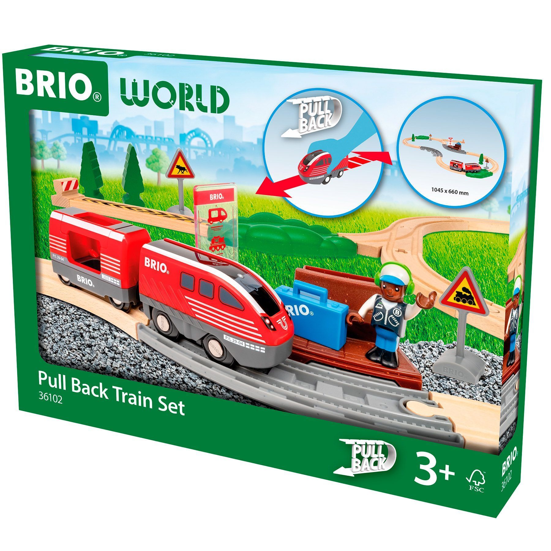 Дитяча залізниця BRIO з інерційним потягом