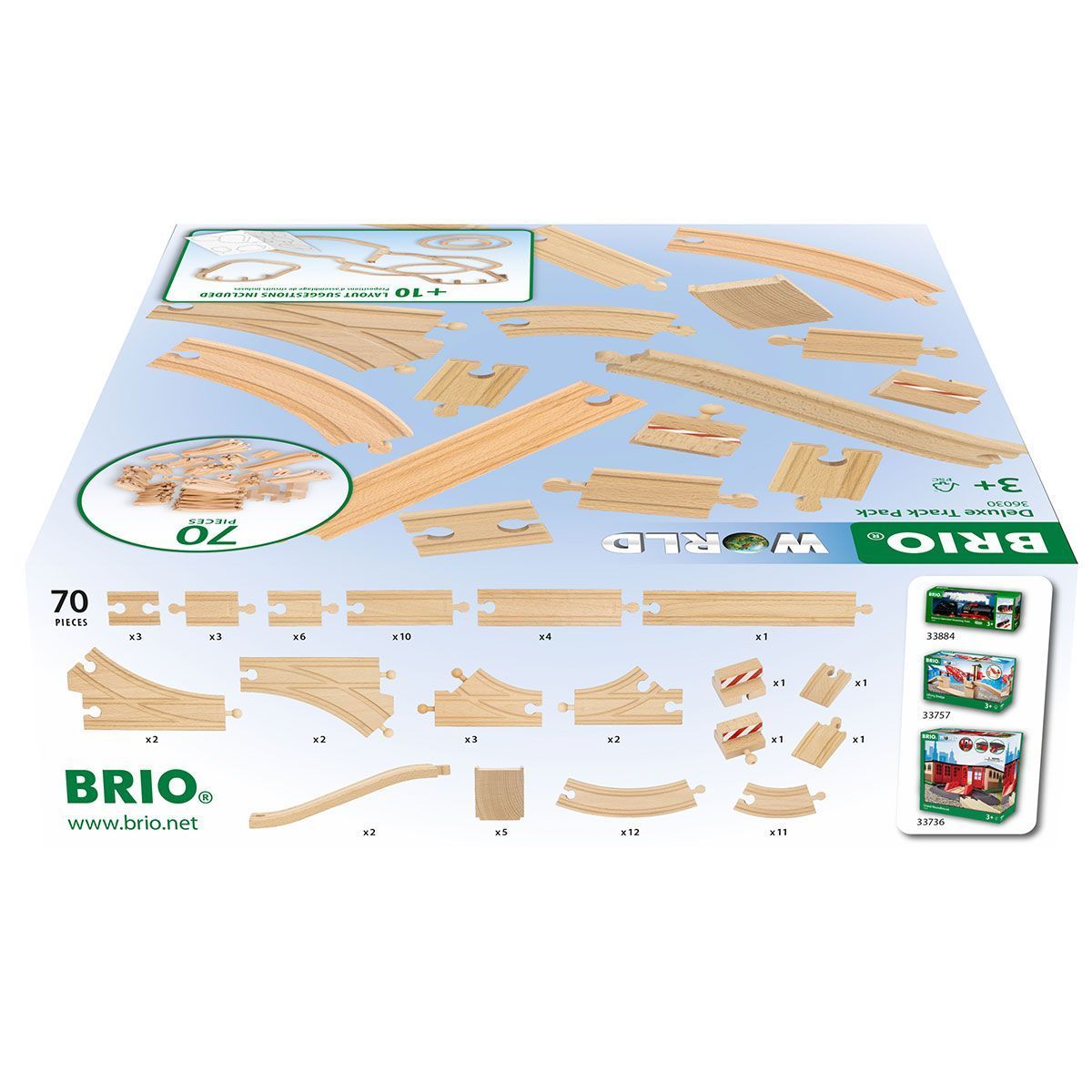 Набір розширень для залізниці BRIO Deluxe 70 эл. (36030) - Зображення 5