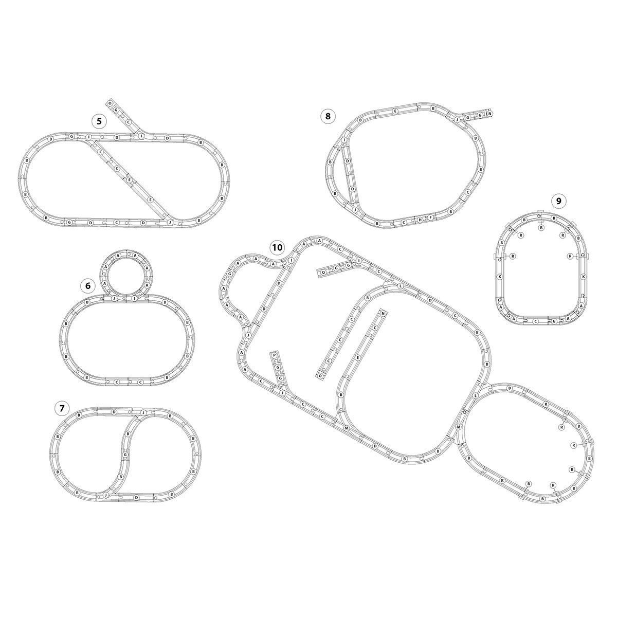 Набір розширень для залізниці BRIO Deluxe 70 эл. (36030) - Зображення 3