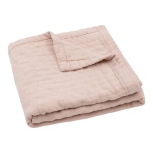 Дитяча муслінова ковдра Jollein жакард 100×150, дикий троянда GOTS