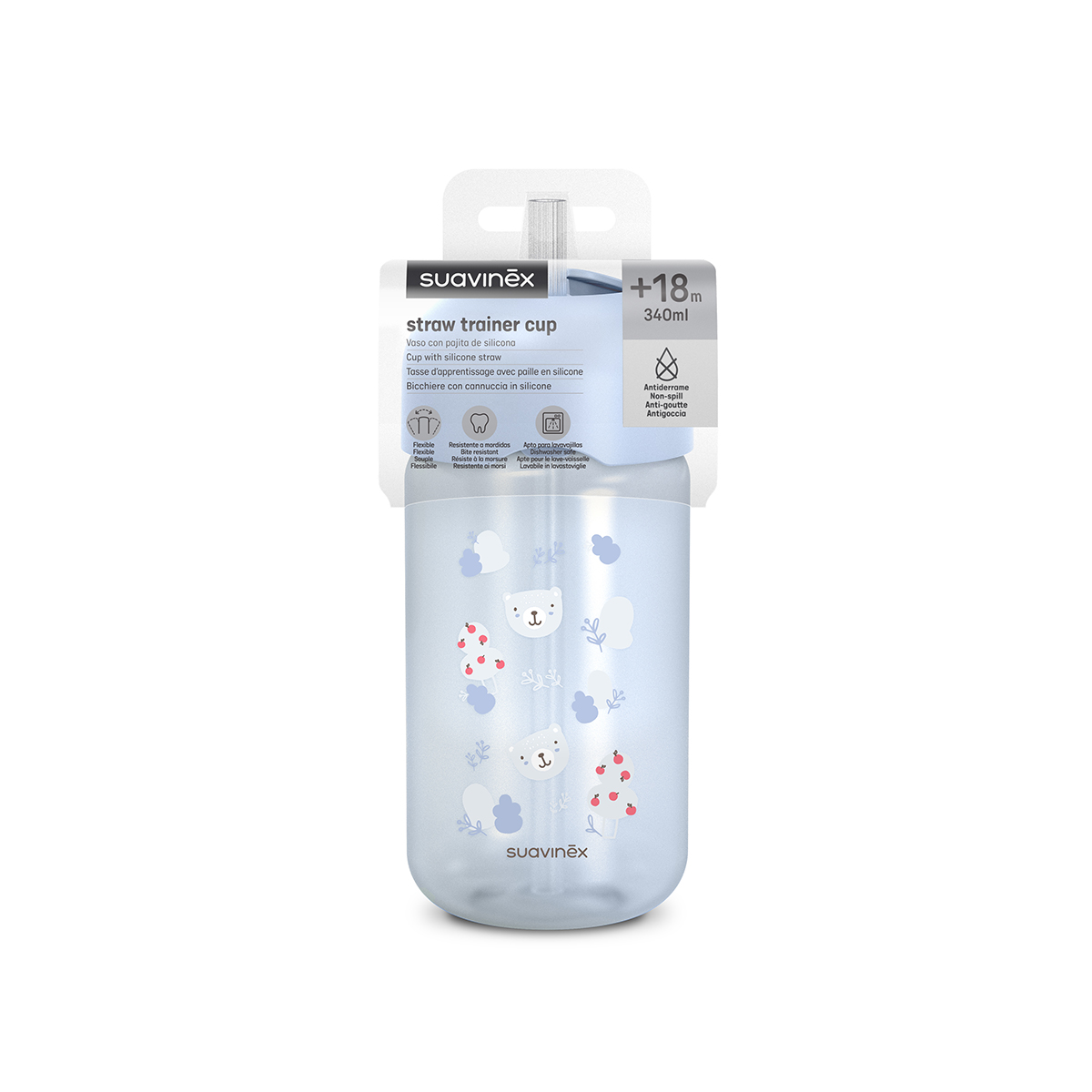 Пляшка з трубочкою Suavinex Wild & Free, 340 мл блакитний - Зображення 2