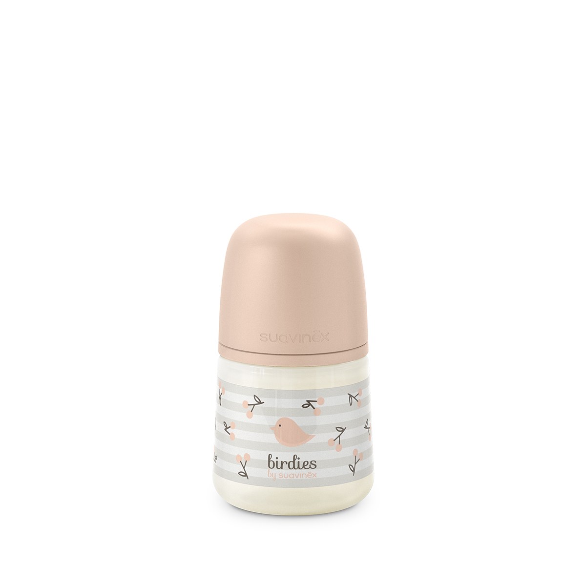 Пляшечка Suavinex BIRDIES, 150 мл, світло-рожева