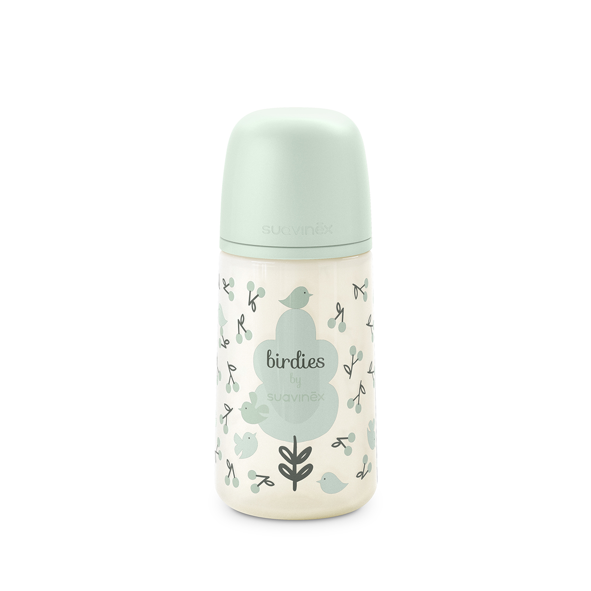 Пляшечка Suavinex Birdies, 270 мл, м'ятна