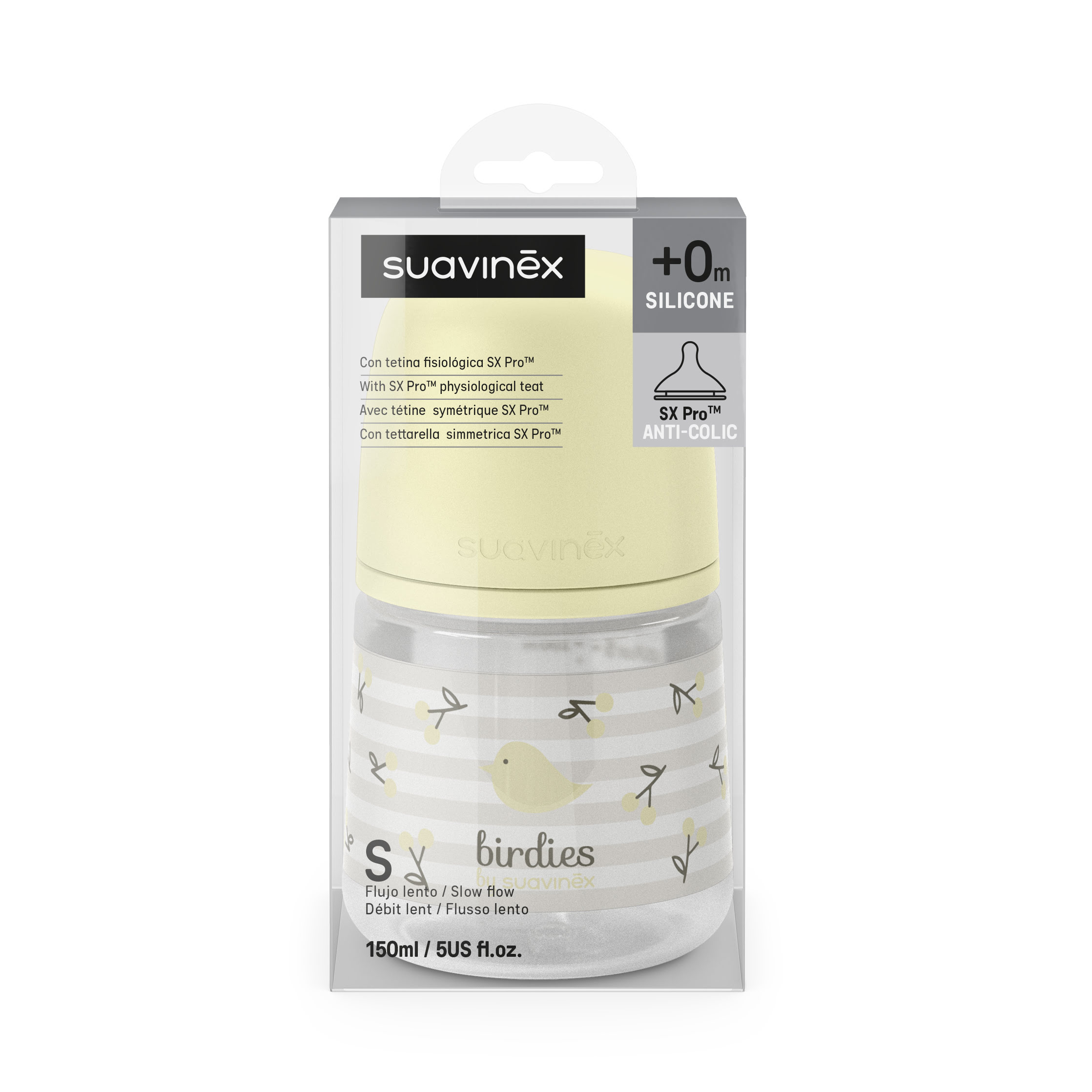 Пляшечка Suavinex BIRDIES, 150 мл, бежева — изображение 2