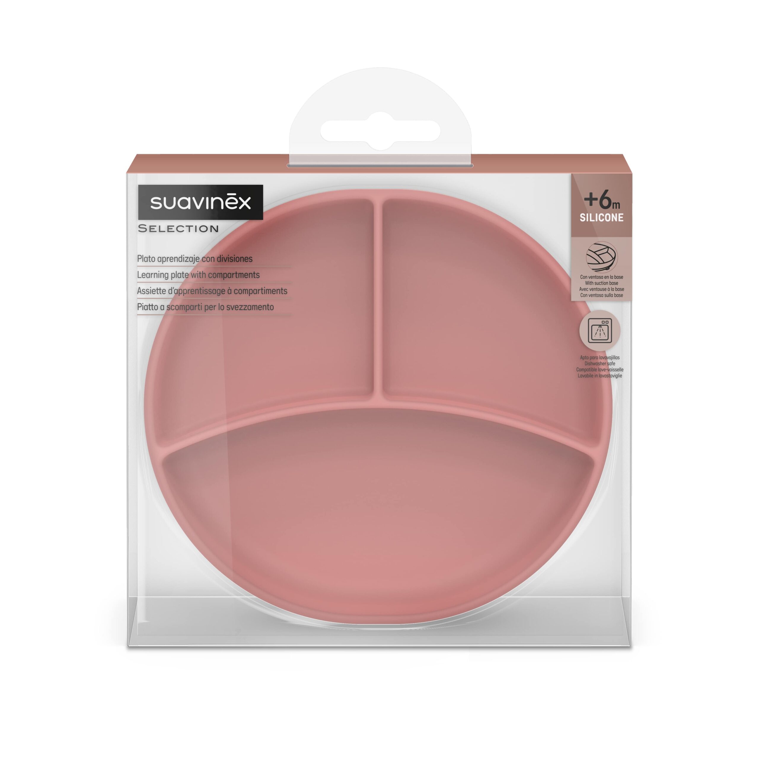 Тарілка силіконова Suavinex Colour Essence , рожевий - Зображення 2