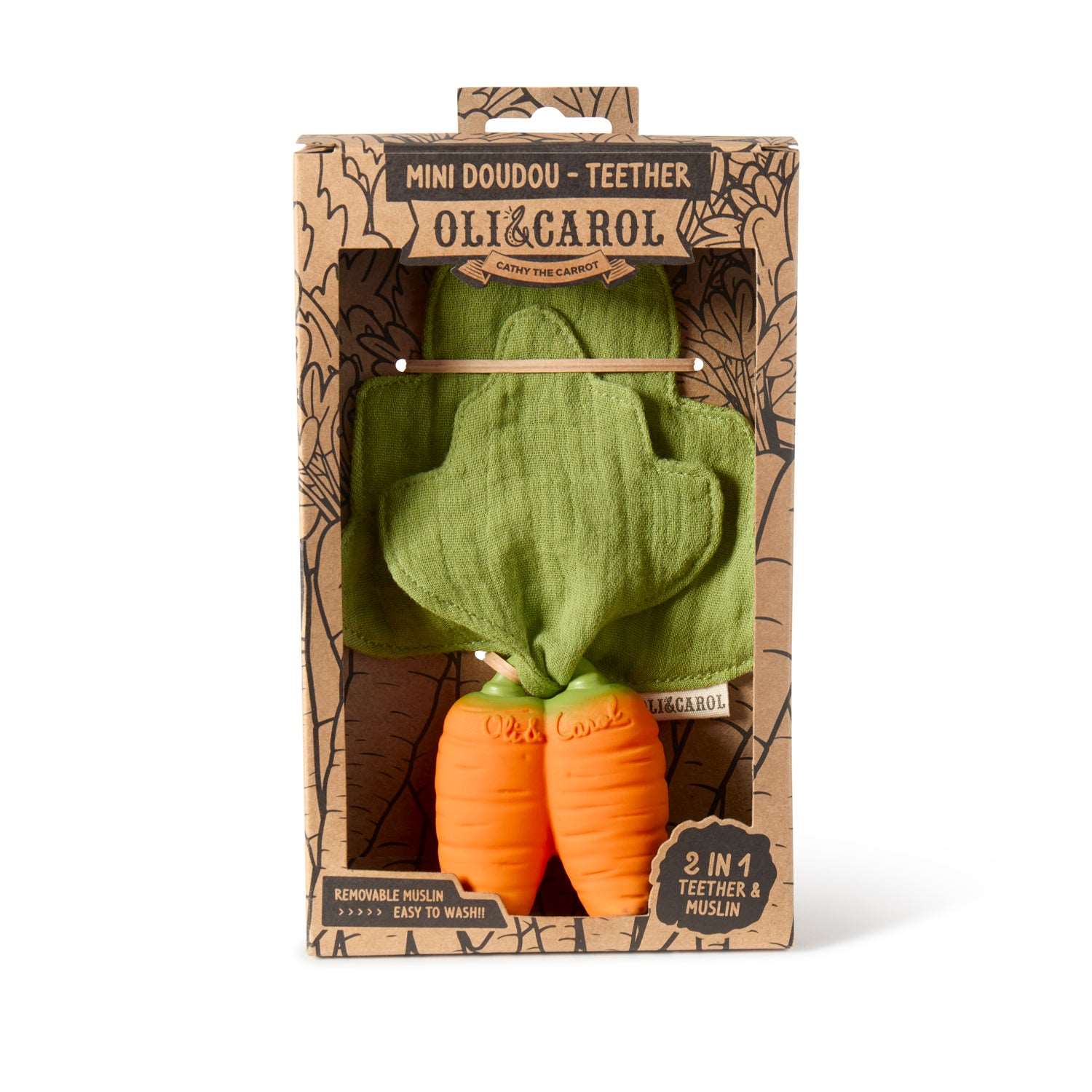 Мінікомфортер-прорізувач Oli & Carol Cathy the Carrot - Зображення 2