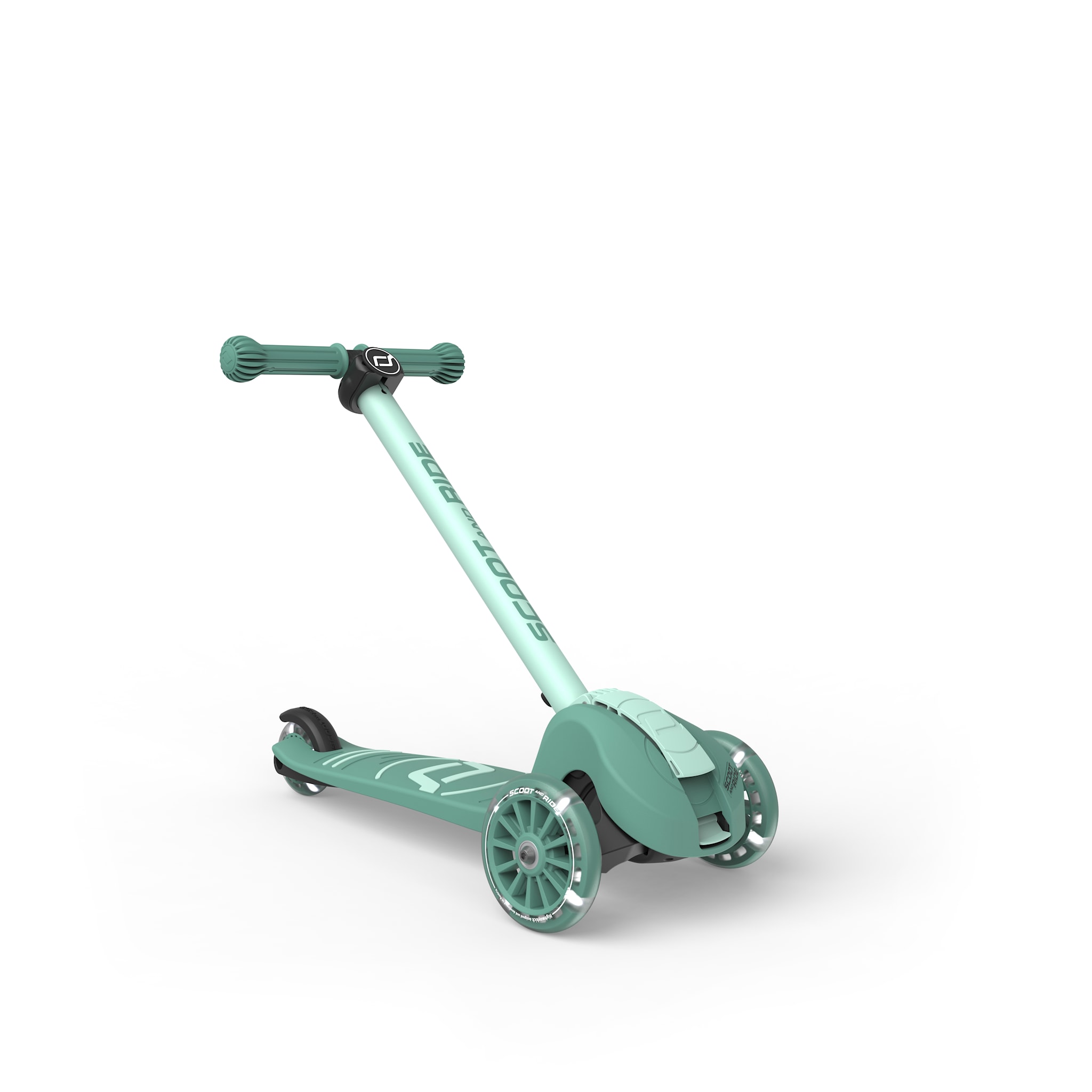 Самокат Scoot and Ride серії Highwaykick-3s з колесами що світяться сіро-зелений, 3+ — изображение 5